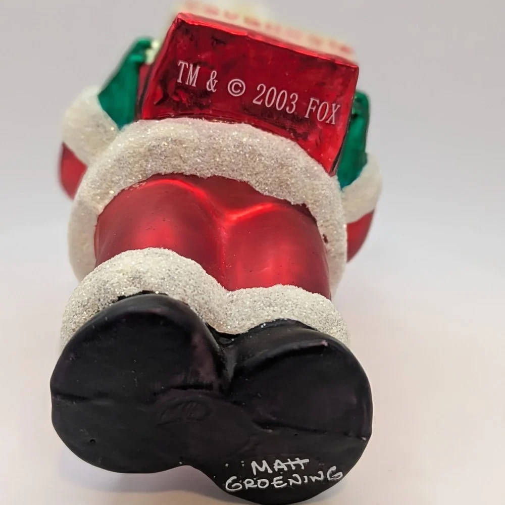 Kurt Adler - The Simpsons -Santa Homer Doughnuts-Glass Christmas Ornament - 2003